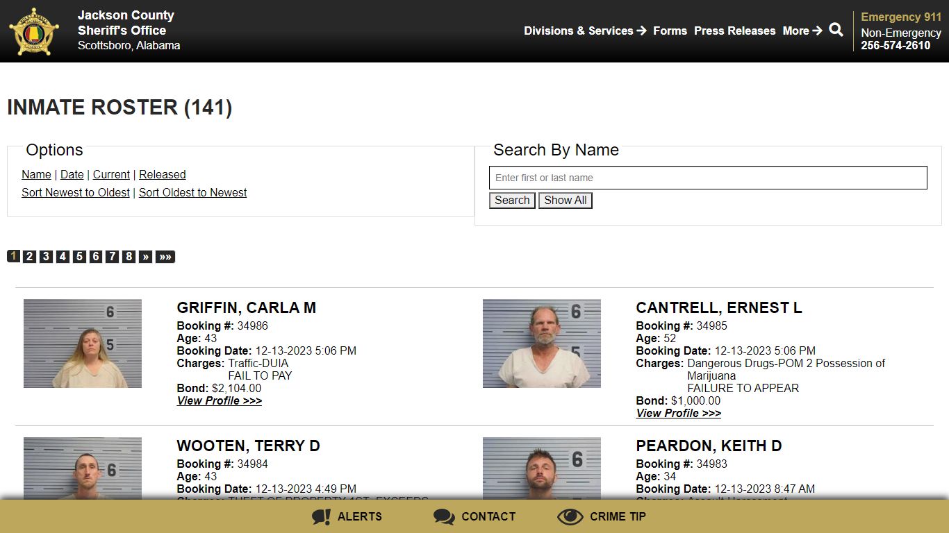 Inmate Roster | Jackson County Sheriff's Office